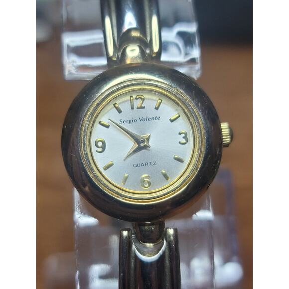 Ladies 22mm Sergio Valente TR/IBEH Bracelet Watch Two Tone Runs New Battery main image 9